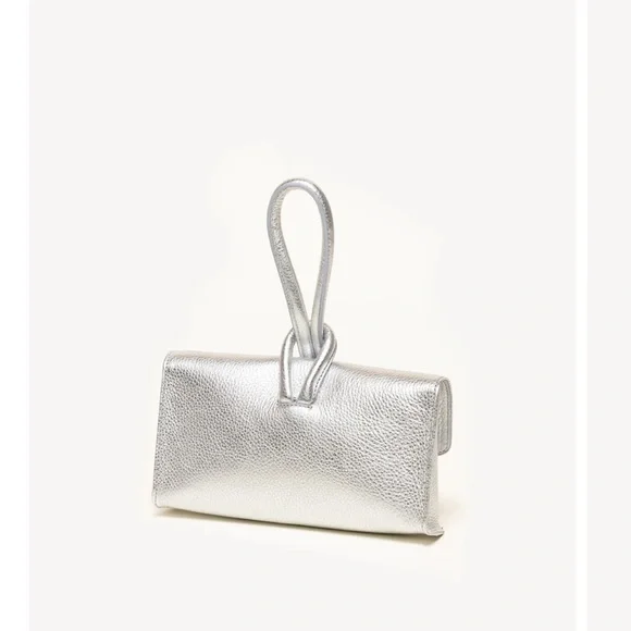 M Gemi Francesca Silver Leather Clutch - Picture 4 of 7
